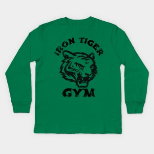 IRON TIGER GYM BODYBUILDING T-SHIRT Kids Long Sleeve T-Shirt